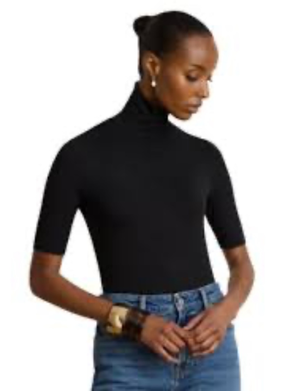 Lauren Ralph Lauren Slim-Fit Turtleneck in Polo Black/L